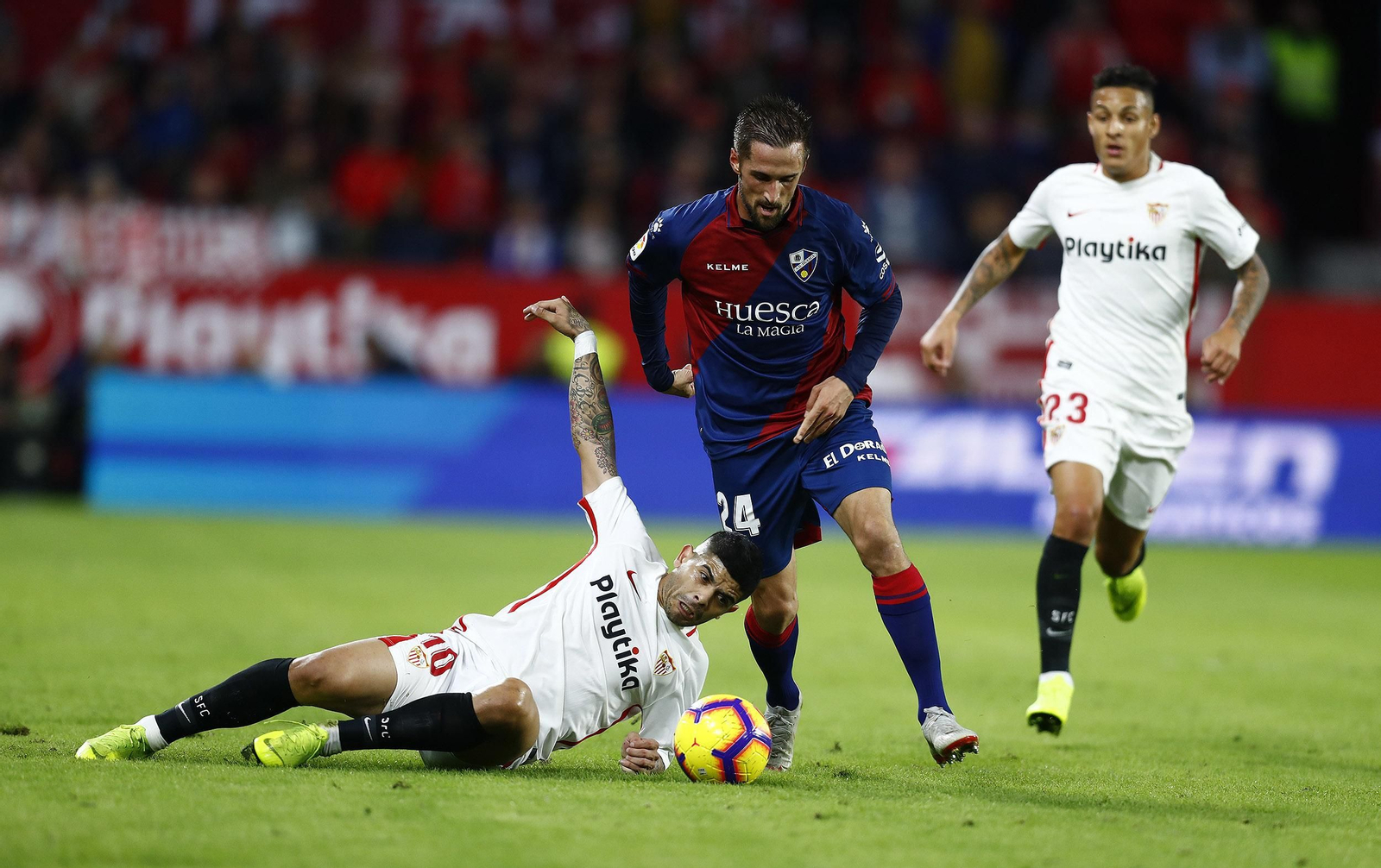 El Sevilla-Huesca, en imágenes