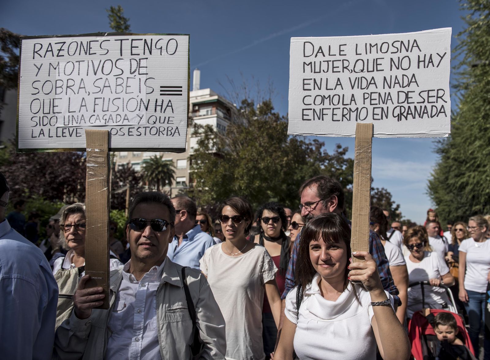Manifestación por la Sanidad en Granada.