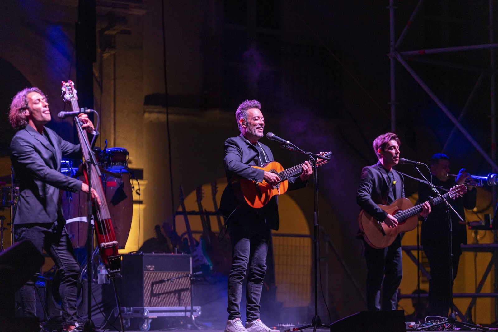 Café Quijano con Manuel, Óscar y Raúl durante su brillante actuación del pasado viernes.