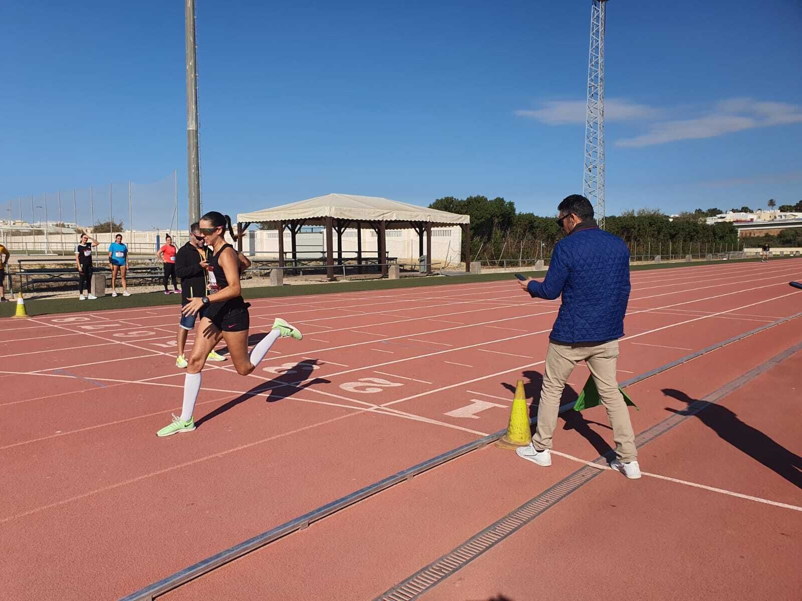 Una de las candidatas, esta mañana en la prueba de velocidad.