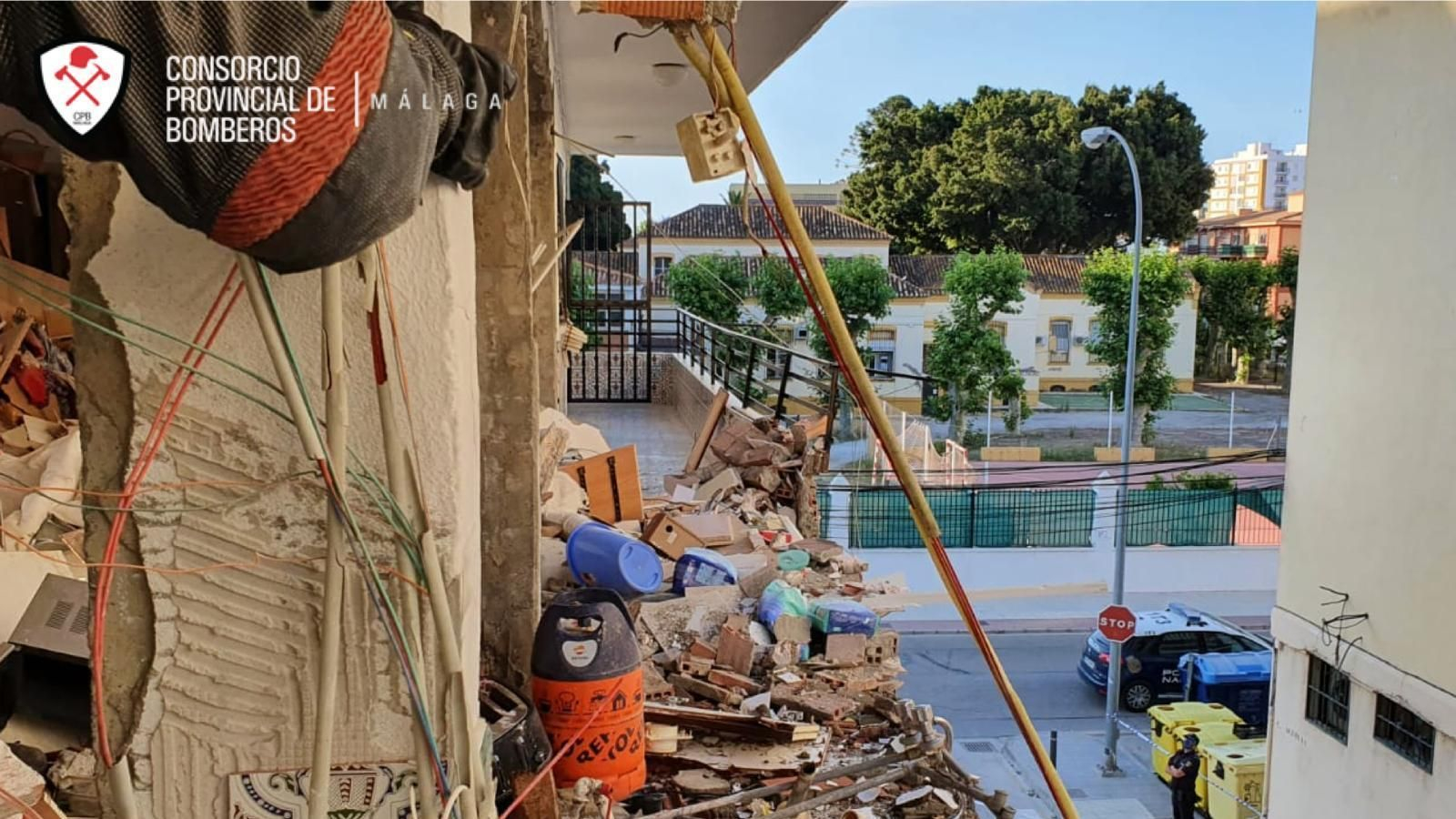 Fotos de la explosión en la que ha muerto una mujer en Torre del Mar