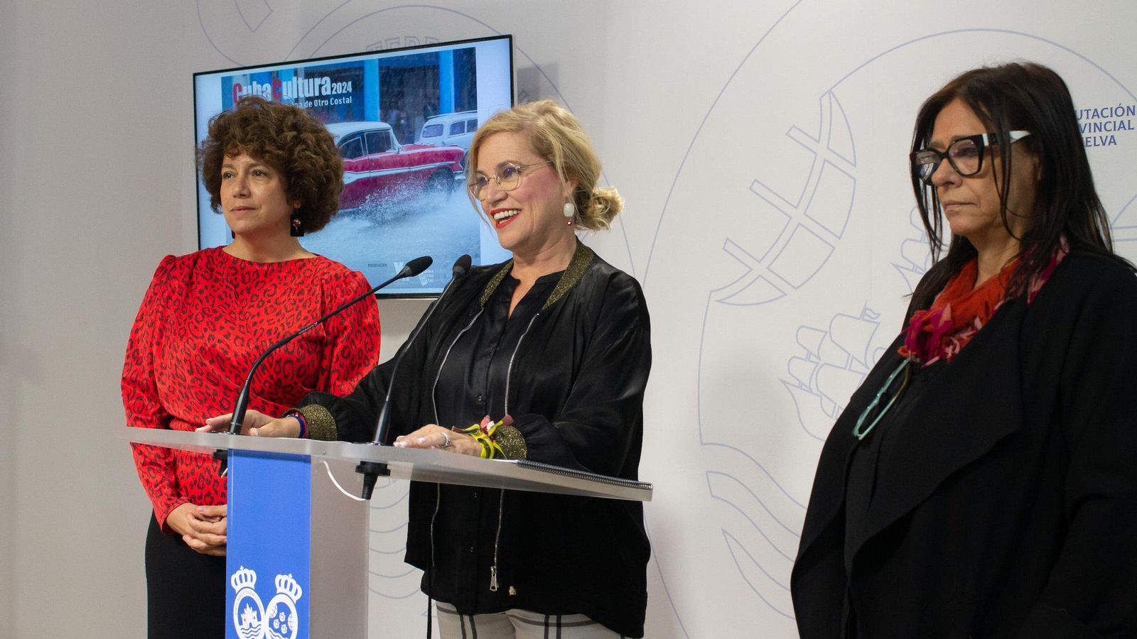 Gracia Baquero en la presentación de CubaCultura en la Diputación de Huelva.