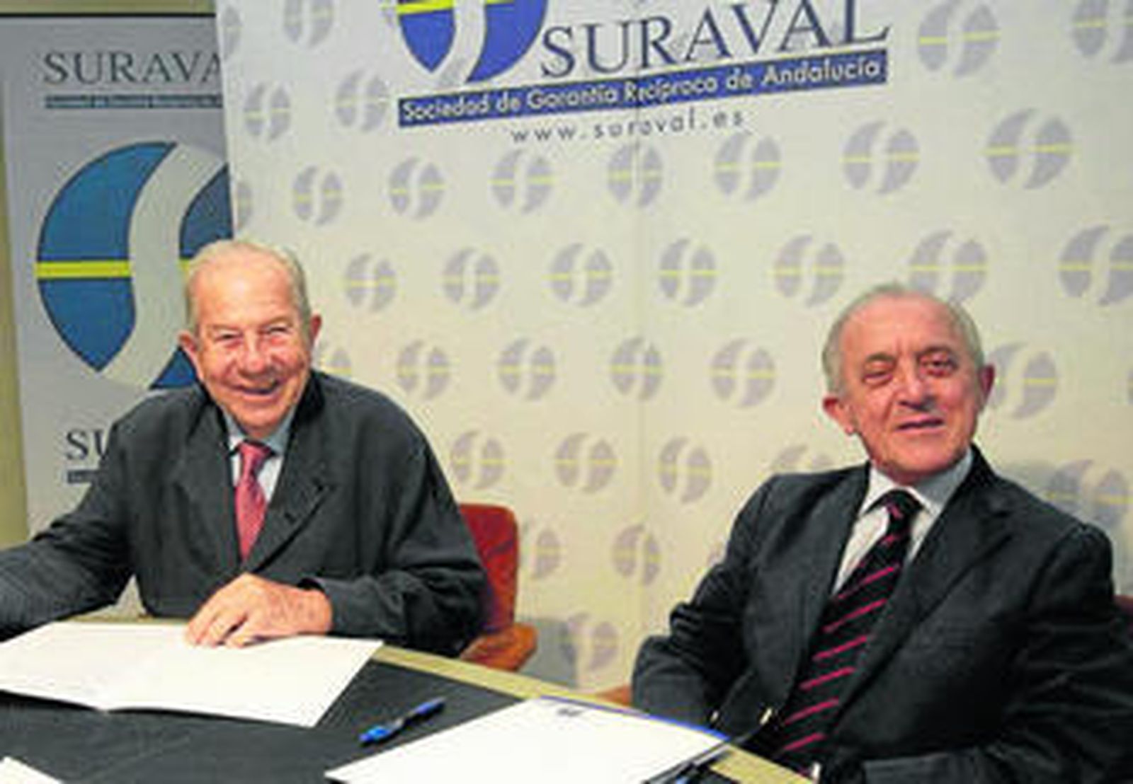 El presidente de Suraval, Rafael García, y el consejero delegado de la firma, Pablo Millán.