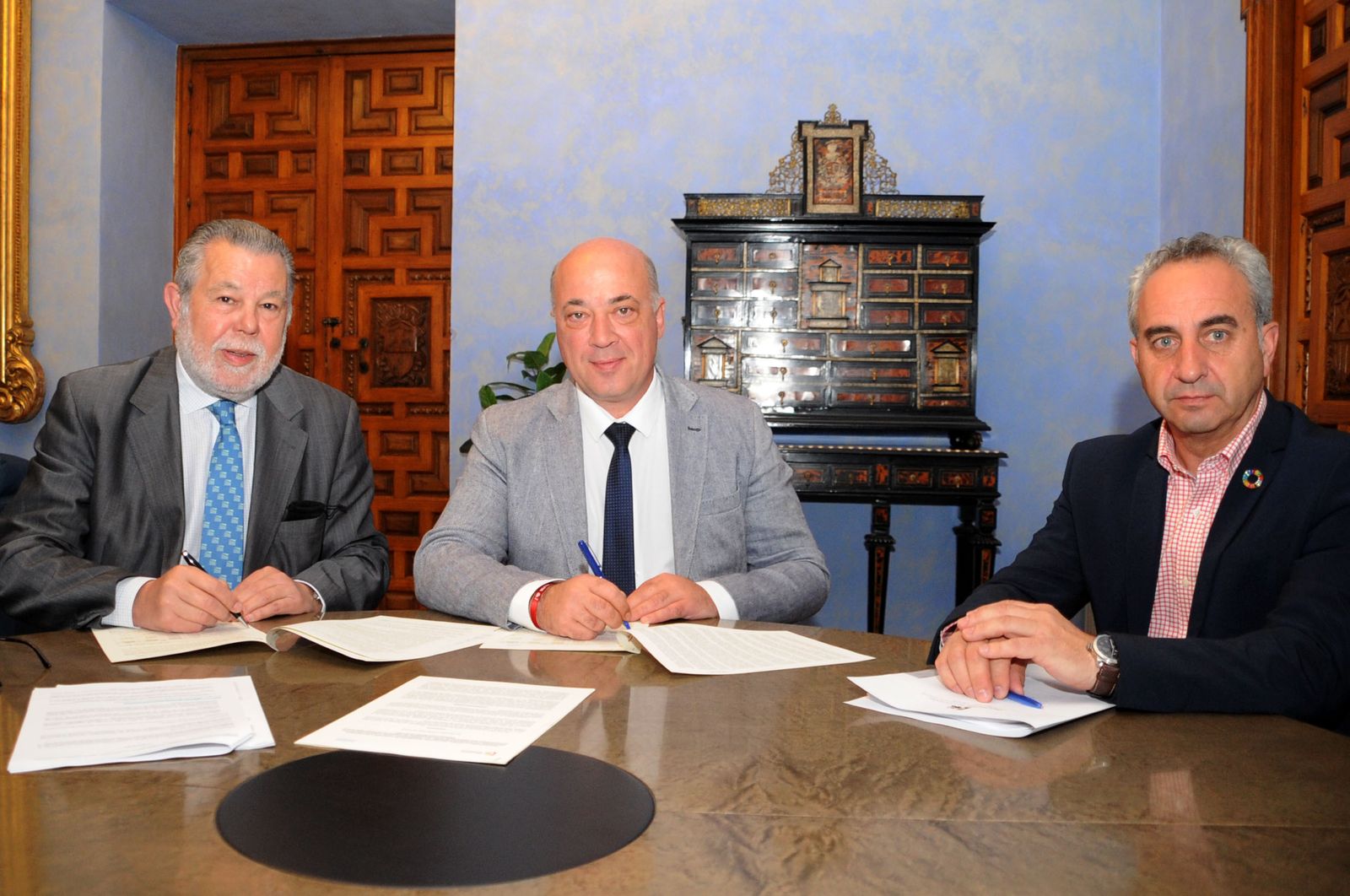 Salvador Blanco, Antonio Ruiz y Maximiano Izquierdo