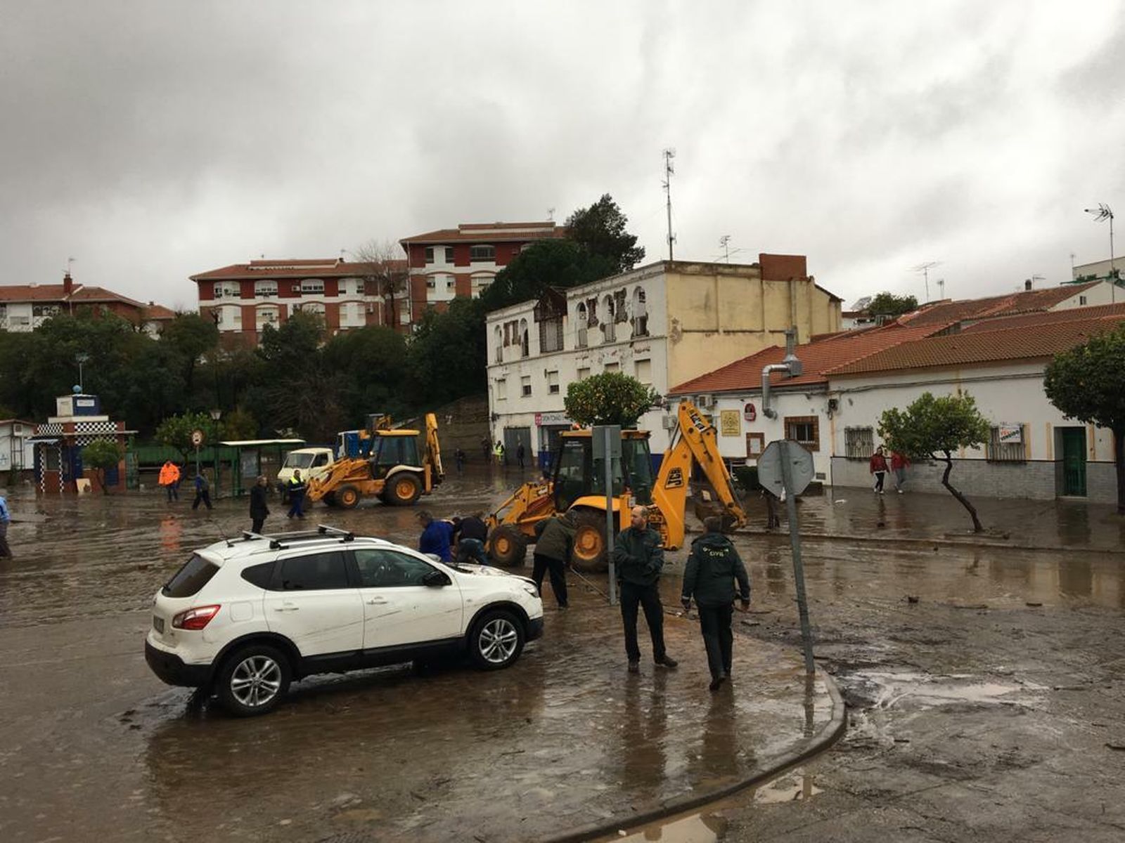 Imágenes de los destrozos que ha provocado el paso de Elsa por el pueblo de Nerva