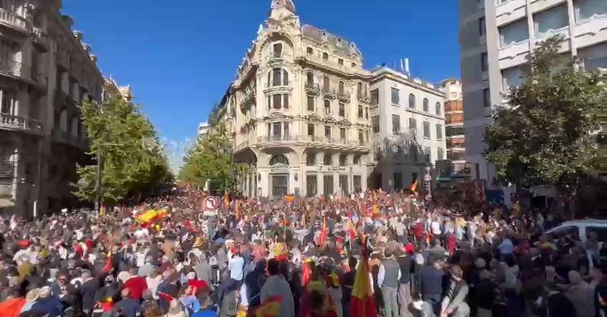 Miles de personas se concentran contra la amnistía en Granada