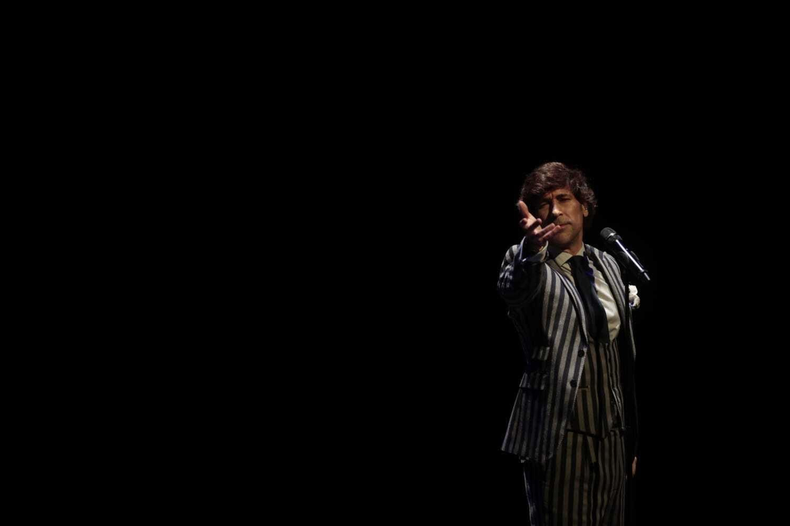 Manuel Lombo, durante el espectáculo.