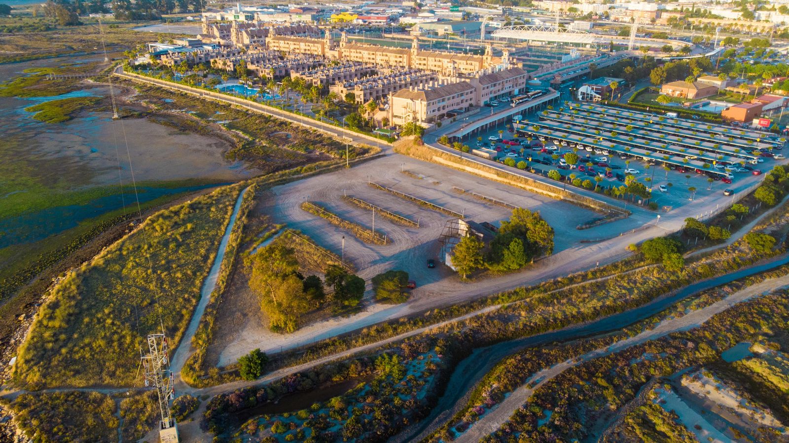 Vista de dron del espacio reservado para el festival.