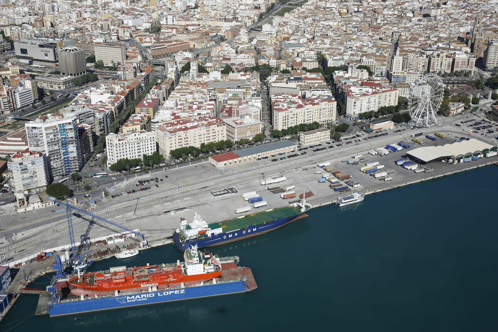 Vista aérea de los terrenos de Muelle Heredia.