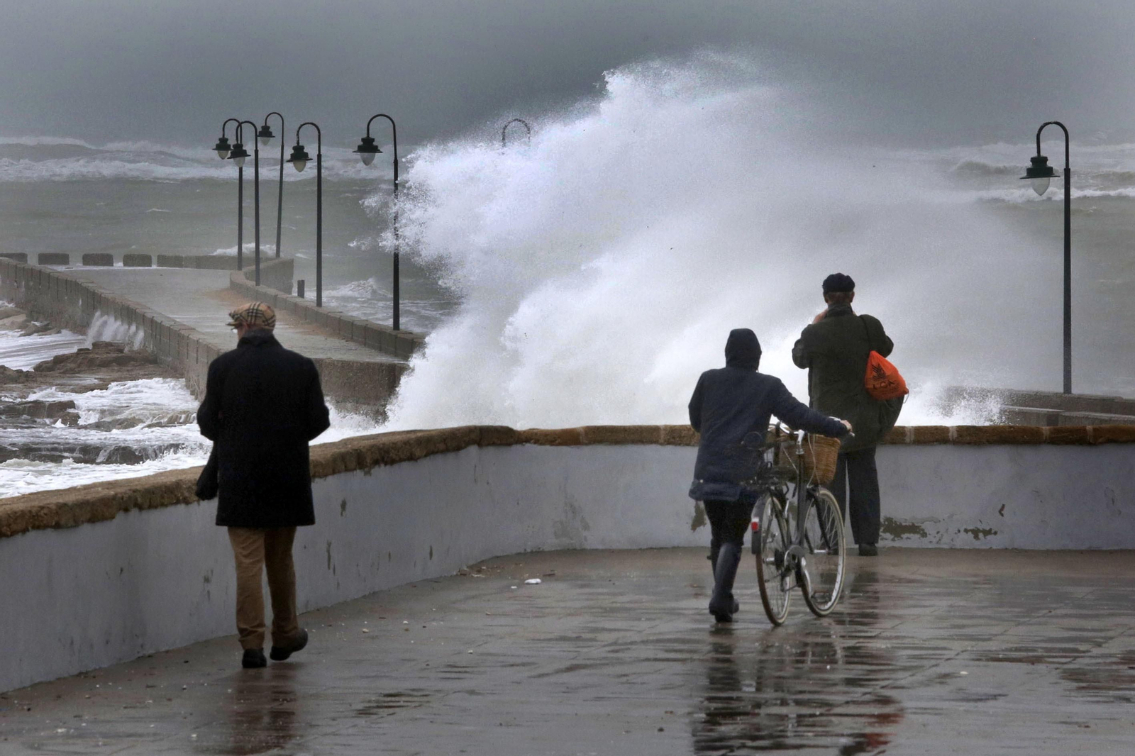 Efectos del temporal en Cádiz