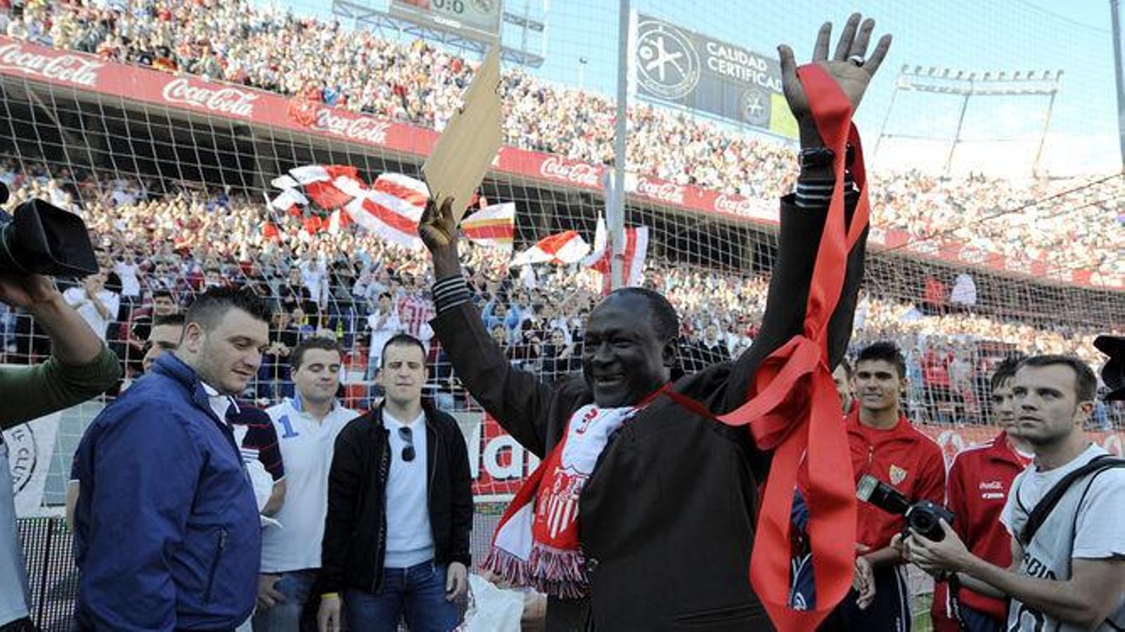 Biri Biri, en un homenaje reciente en Gol Norte.