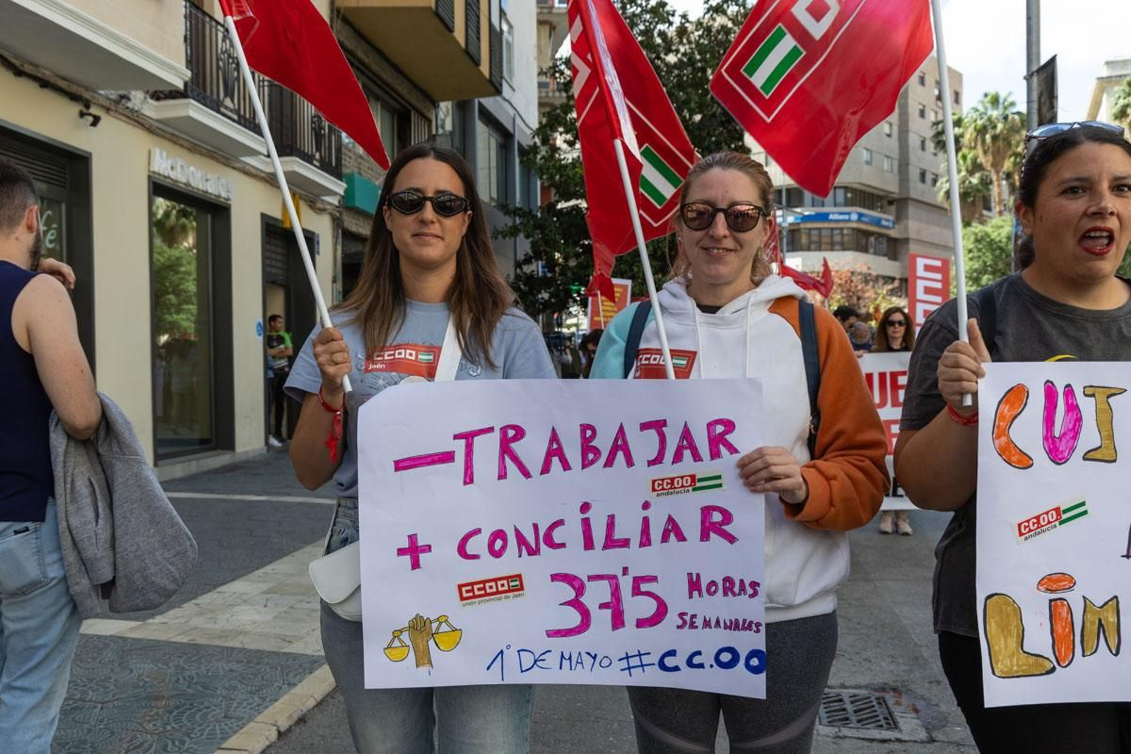 Manifestación convocada por el 1º de Mayo