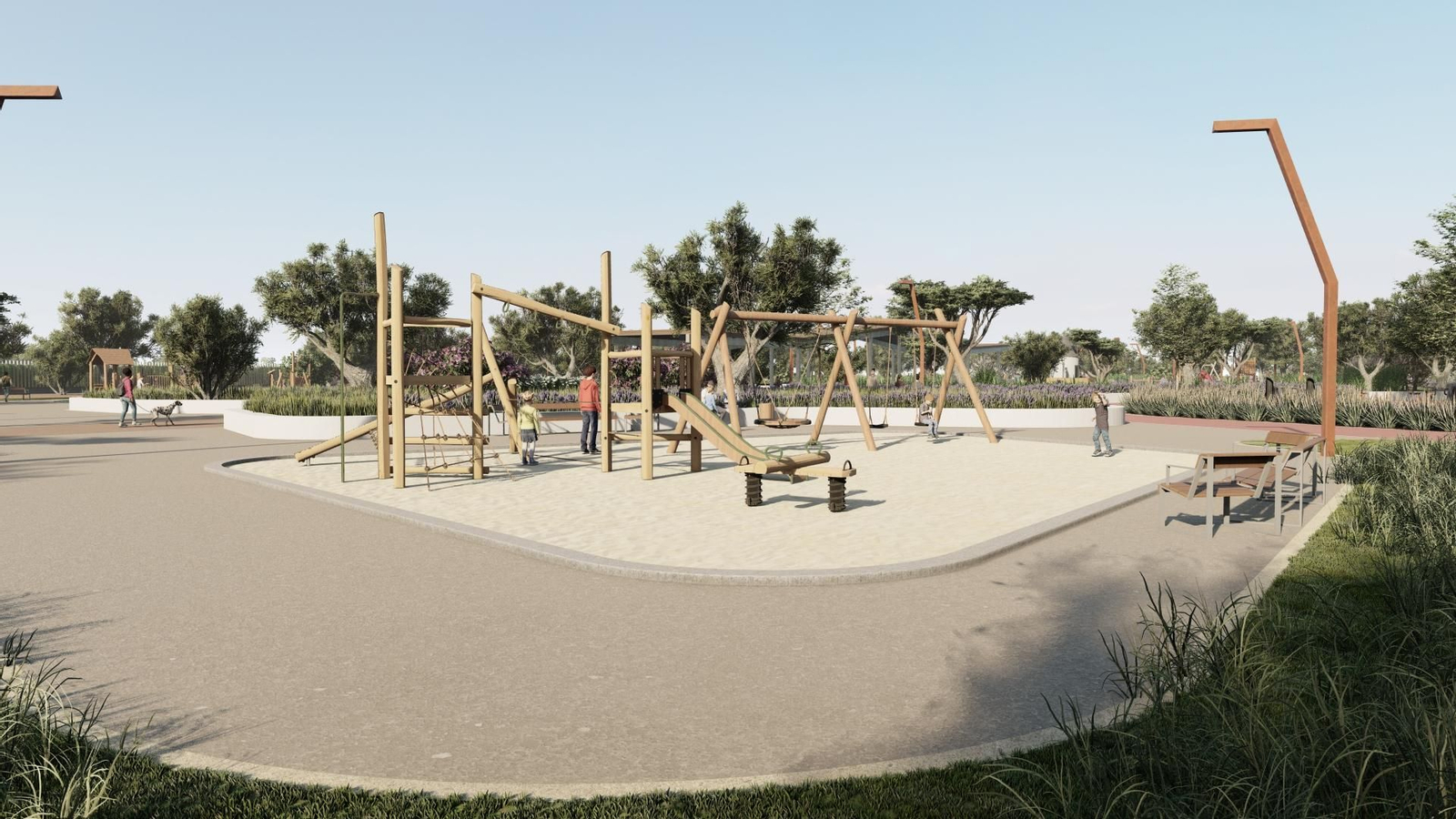 El futuro parque de las familias de Campohermoso, en imágenes