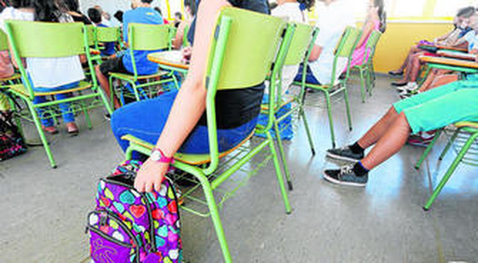 Estudiantes en un instituto público de la capital malagueña.