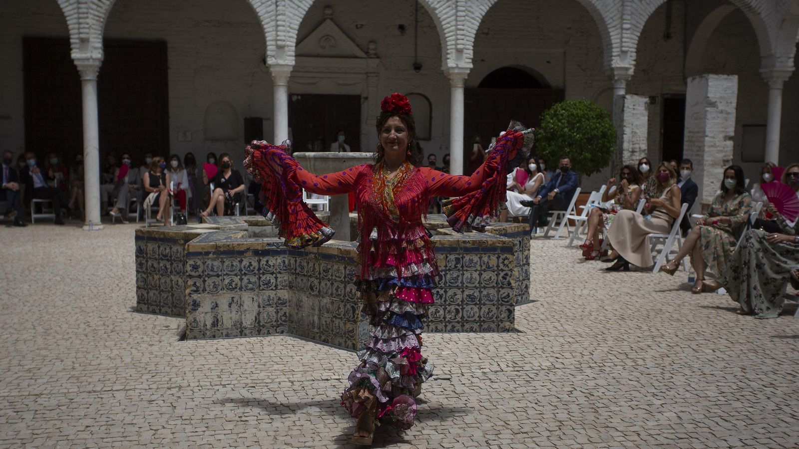 Una de las imágenes del desfile del acto organizado por Sevilla de Moda y CaixaBank.