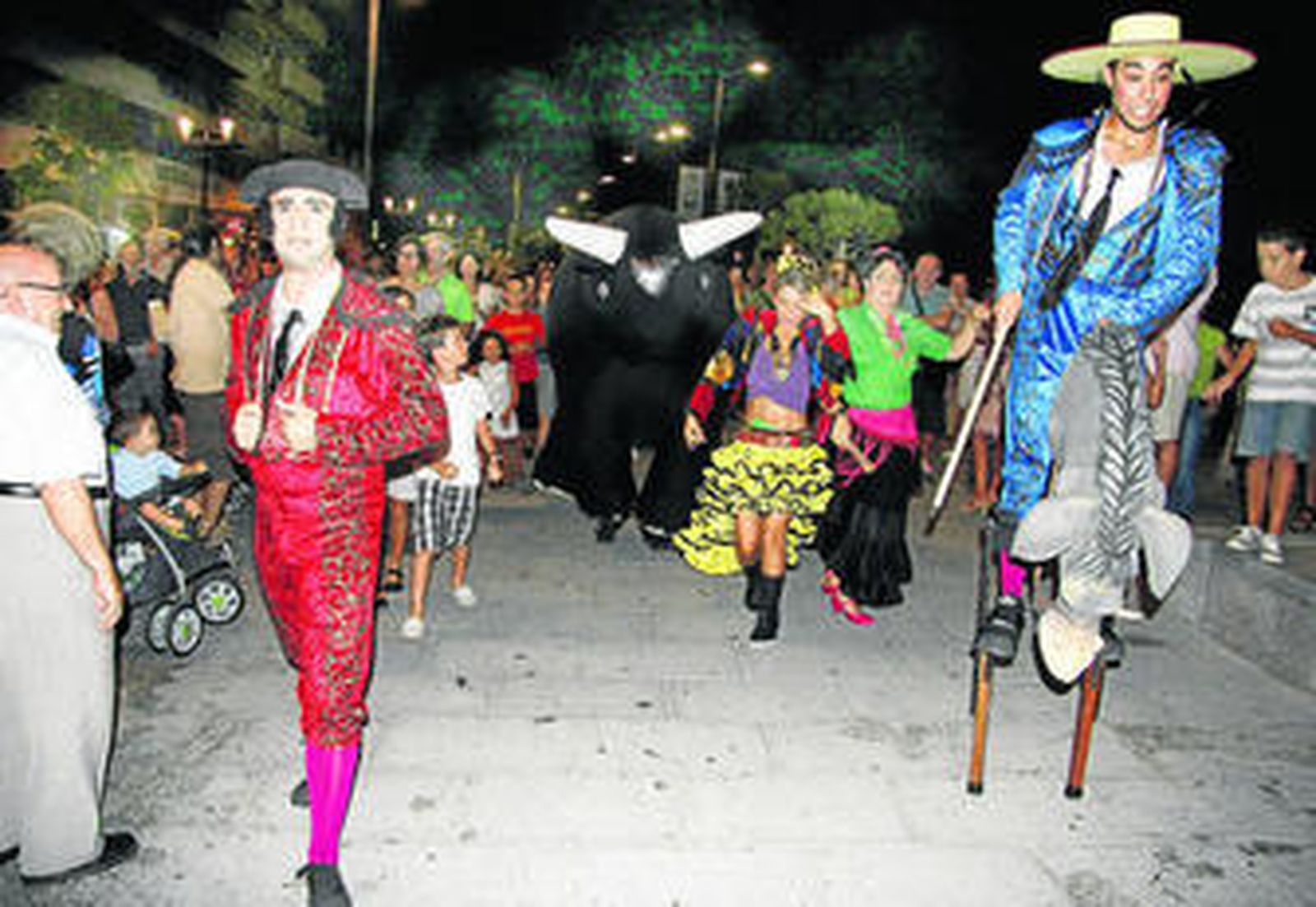 Un momento de la última representación de '¡Carne al toro'!, el pasado 4 de agosto.