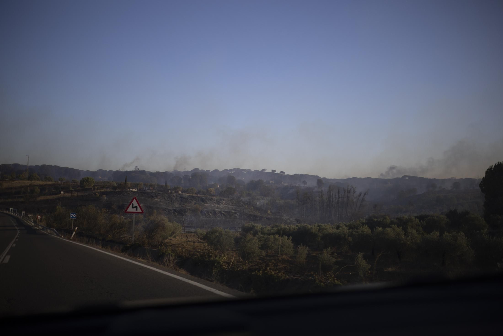 Imágenes del incendio de Bonares