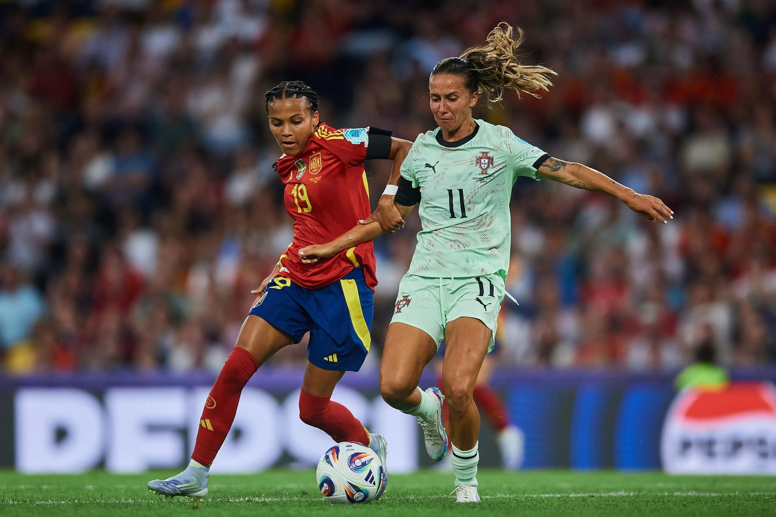 Las fotos del España - Portugal en la Eurocopa femenina