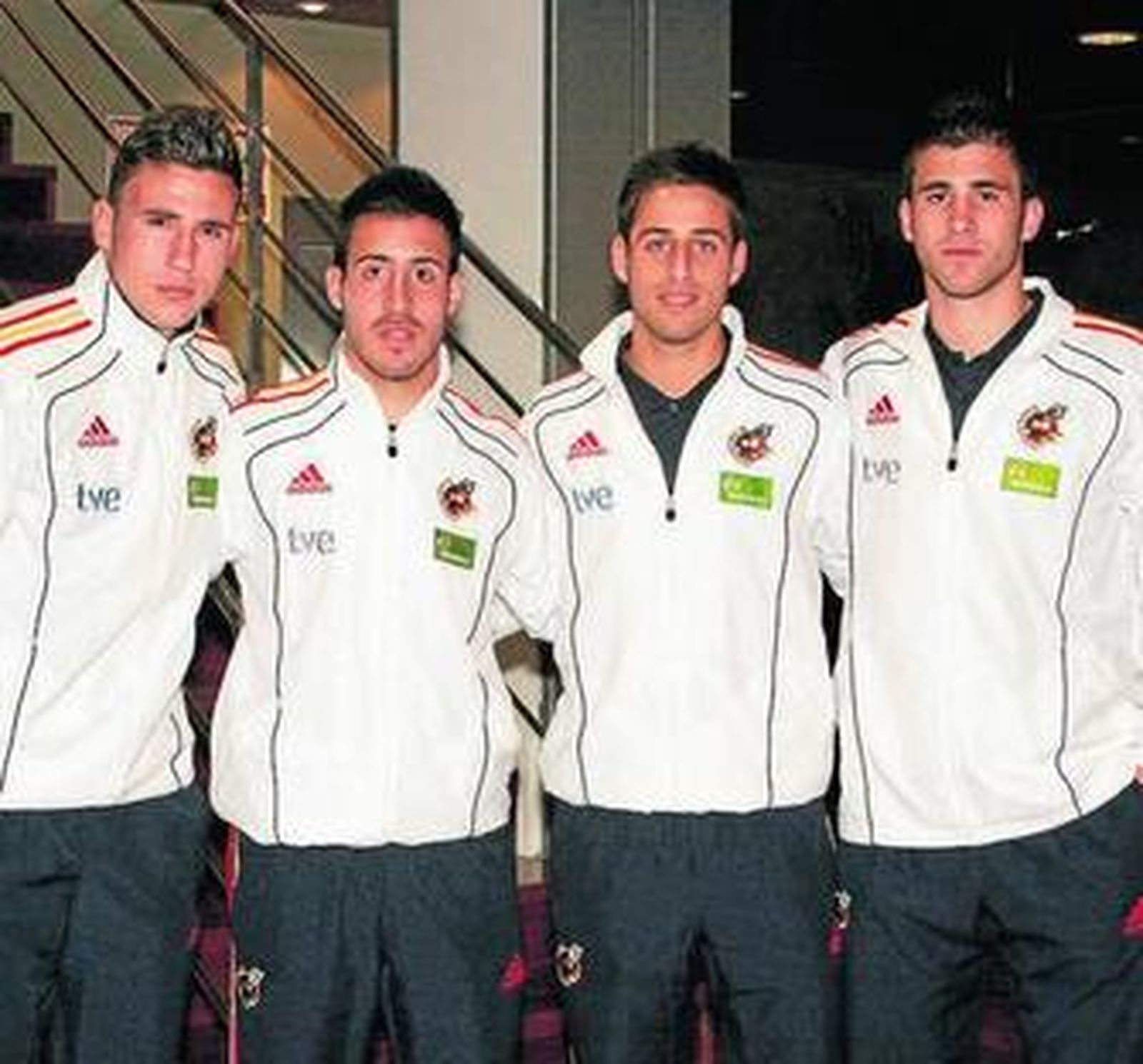 Manu Torres, Toribio, Javi López y Manu, concentrados con la sub 21.