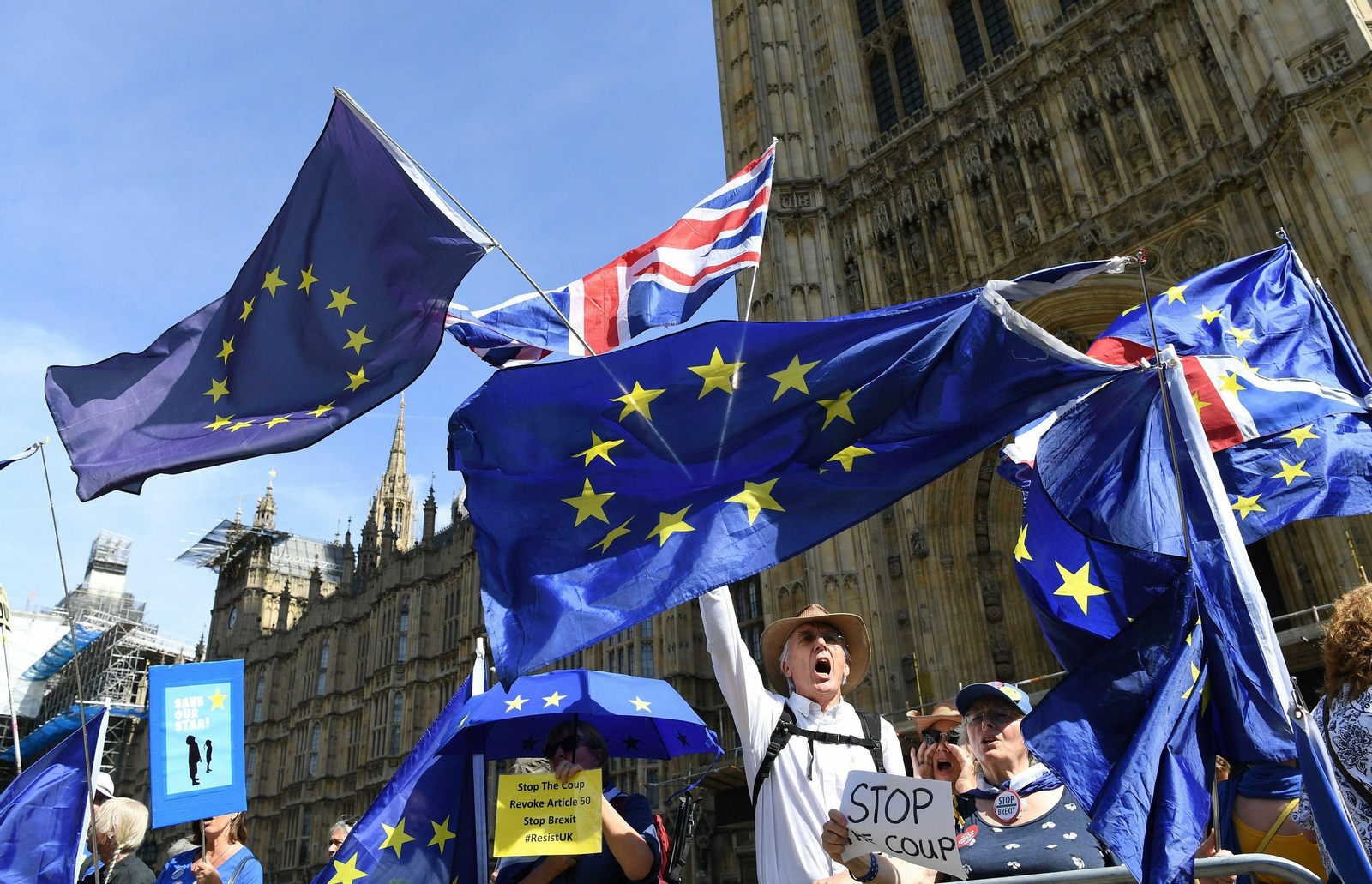 Manifestantes en contra del Bexit en Londres.