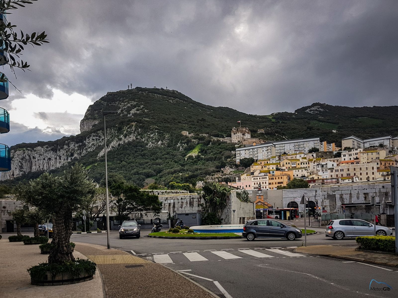 Una céntrica avenida de Gibraltar.