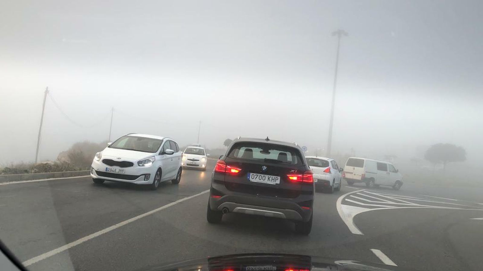 Tráfico muy lento en la Autovía del Mediterráneo entre Aguadulce y Almería esta mañana