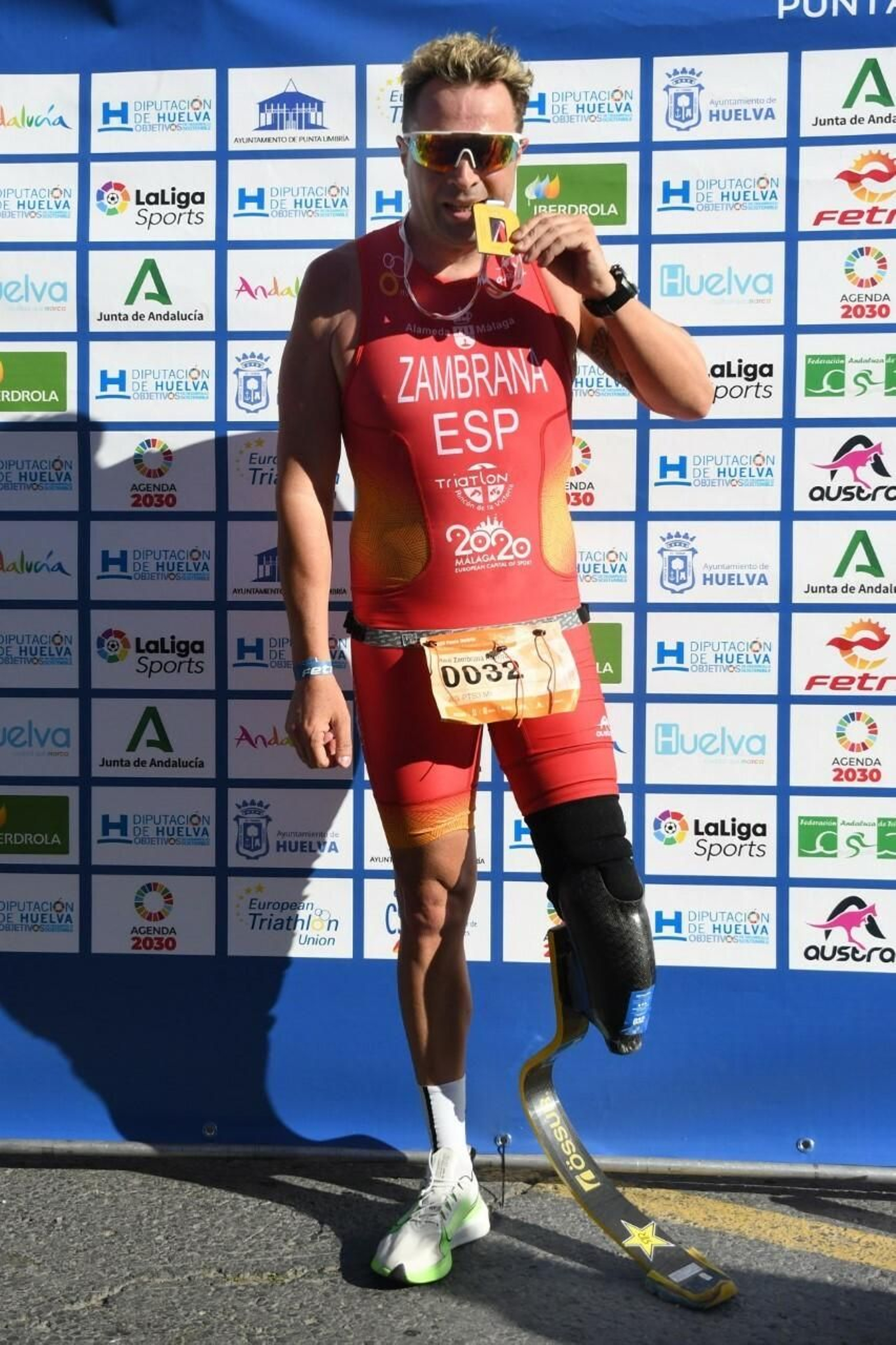 Raúl Zambrana, subcampeón en Punta Umbría.