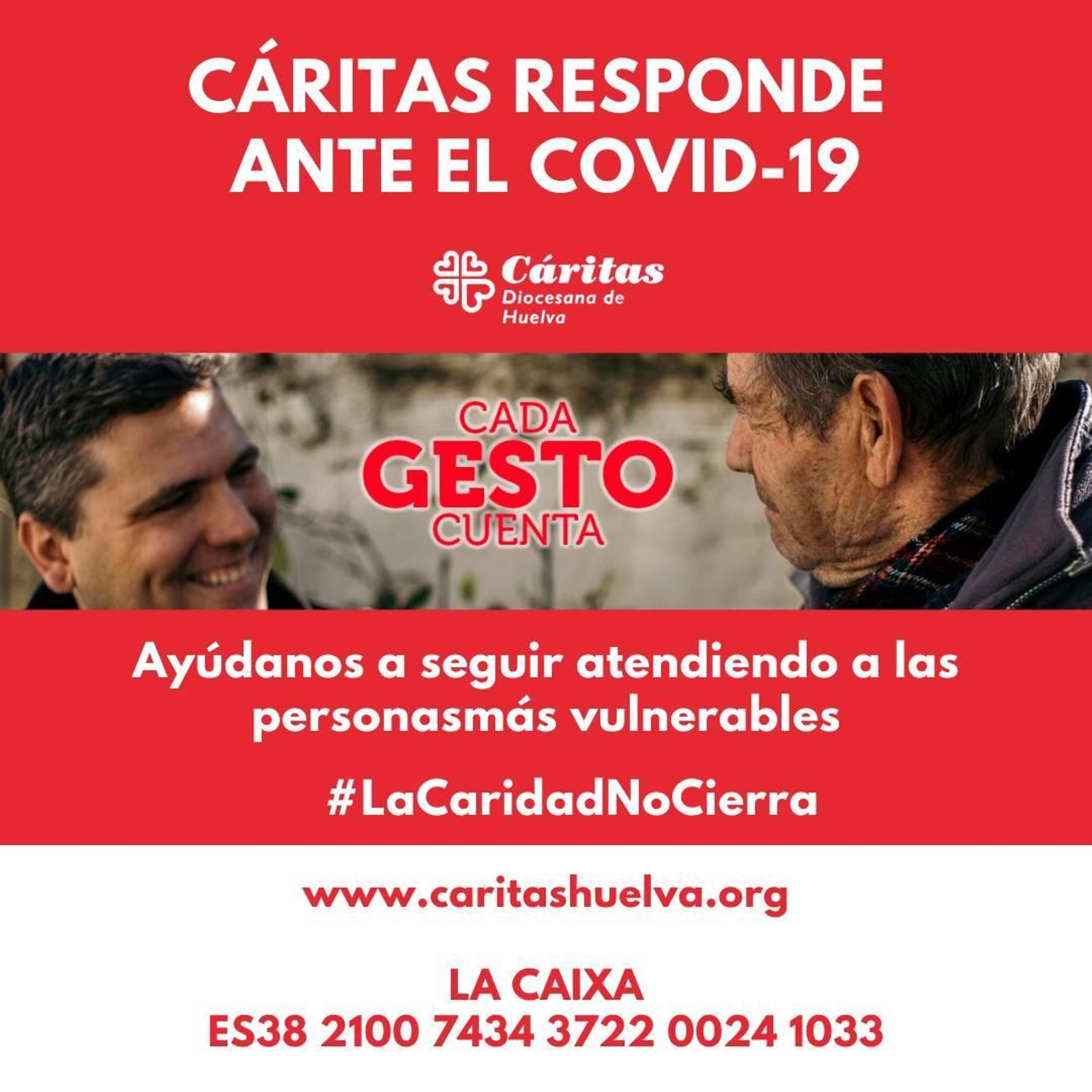 Campaña de emergencia elaborada por Cáritas Diocesana de Huelva.