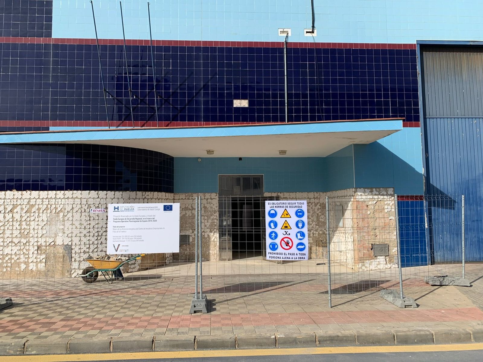 Los trabajos en marcha.