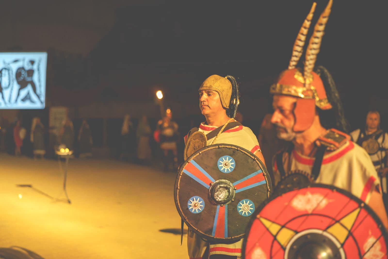La cremación de un guerrero íbero en Festum, en imágenes