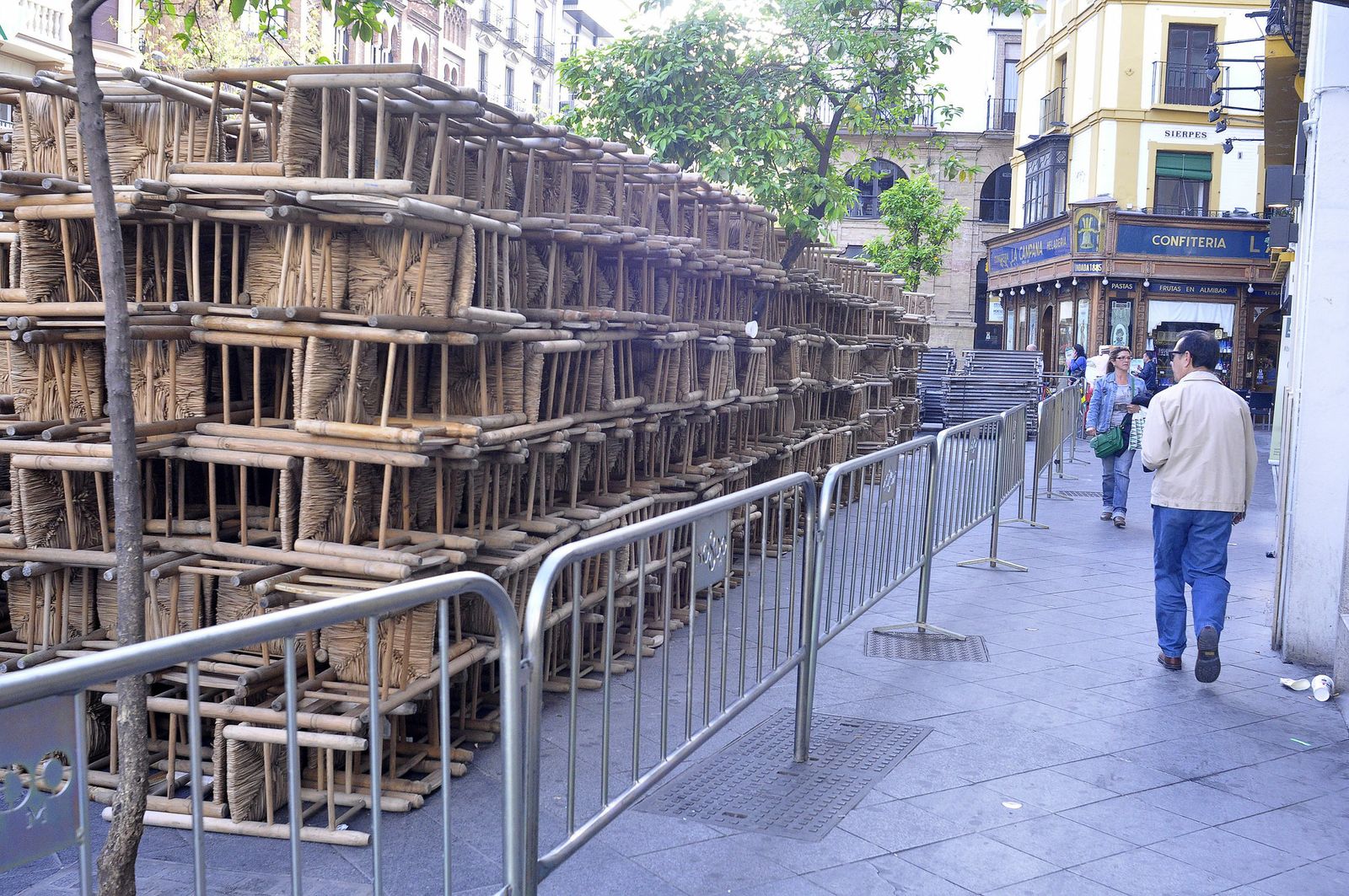 Sillas en la Campana, en una anterior Semana Santa.