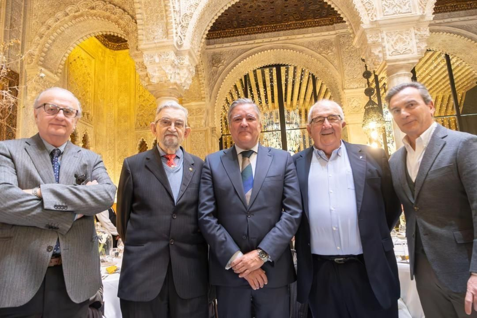 Antonio Marín, Christian Wagner, Manuel Estrella, padre José Antonio Barbudo y Eduardo González Mazo.