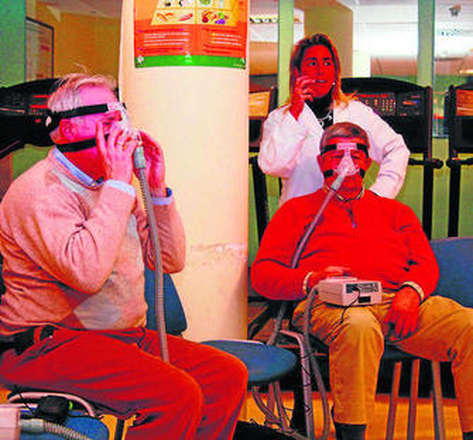 Tratamiento con presión positiva continua en la vía área.