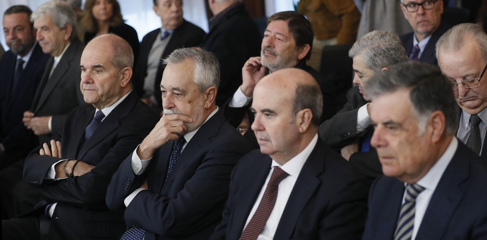 Chaves, Griñán, Zarrías y Viera, en primer plano