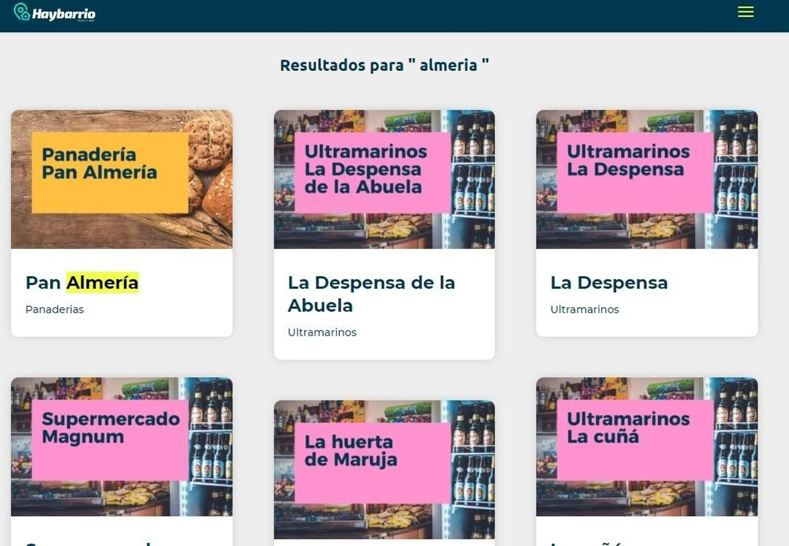 Imagen del sitio web.