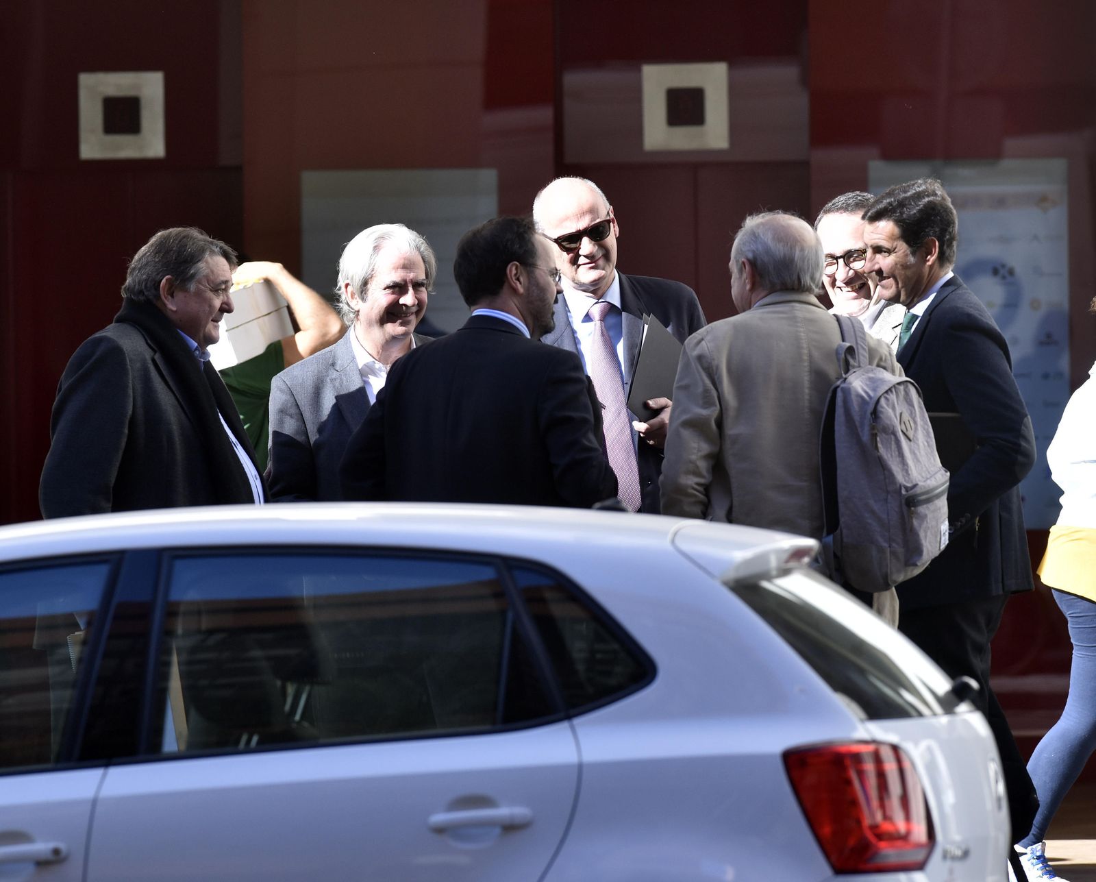 José María Mohedano, Alfonso Martínez del Hoyo y otros abogados defensores del caso de los ERE, en Sevilla.