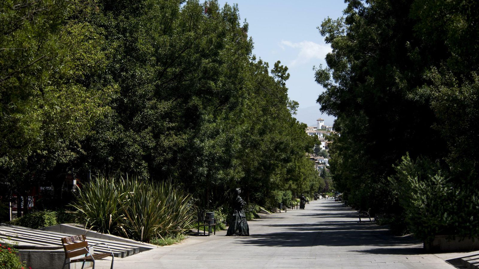 La avenida de la Constitución vacía