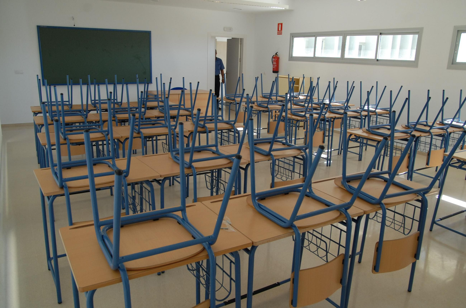 Aula en un colegio de Chiclana en una imagen de archivo.