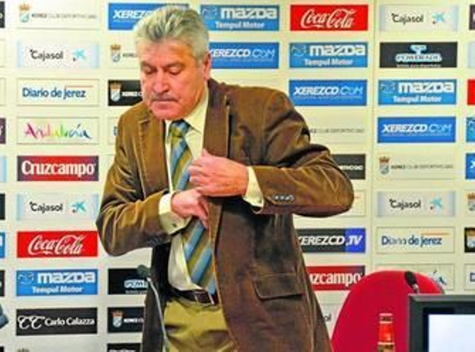 Rafael Mateos, presidente del Xerez, confía en solventar los problemas con Hacienda el miércoles.
