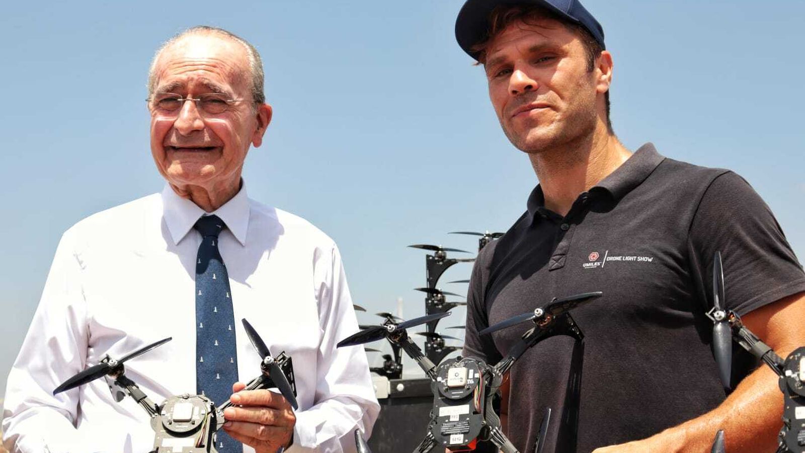 Los drones programados para el espectáculo.