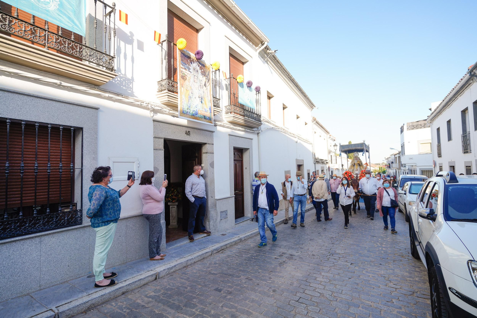 Las fotografías de la llegada de la Virgen de Luna a Villanueva de Córdoba