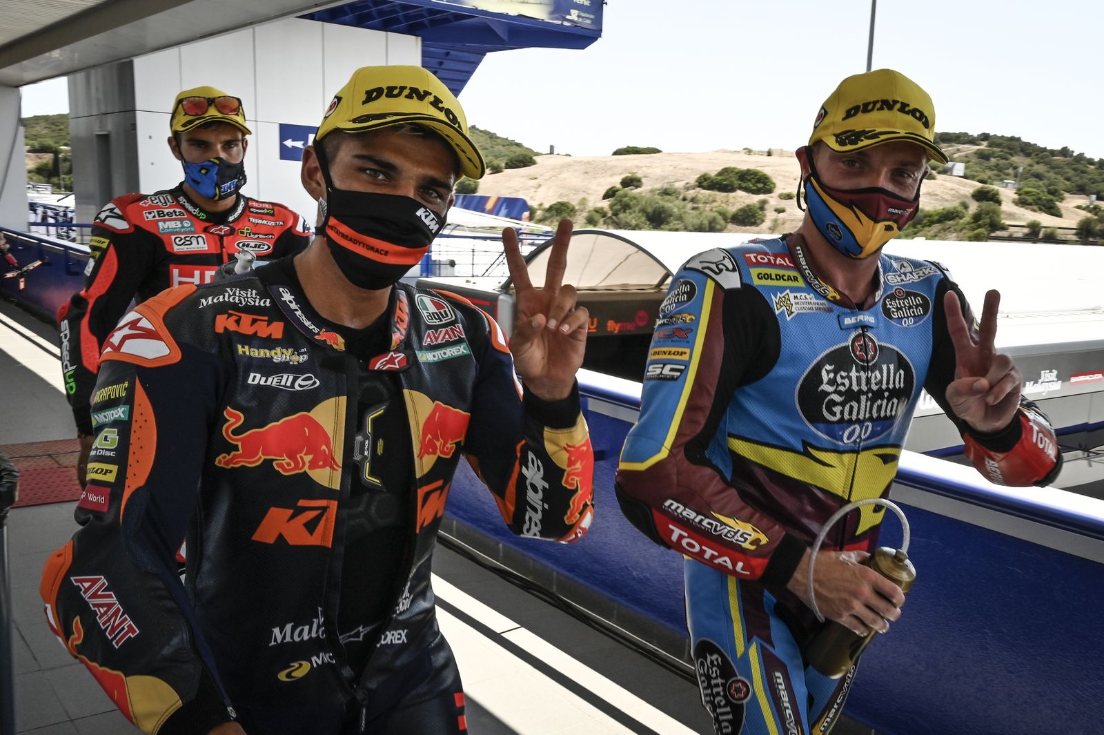 Jorge Martín y Jorge Navarro, dos de los aspirantes al título mundial de Moto2, el pasado sábado en el trazado jerezano.