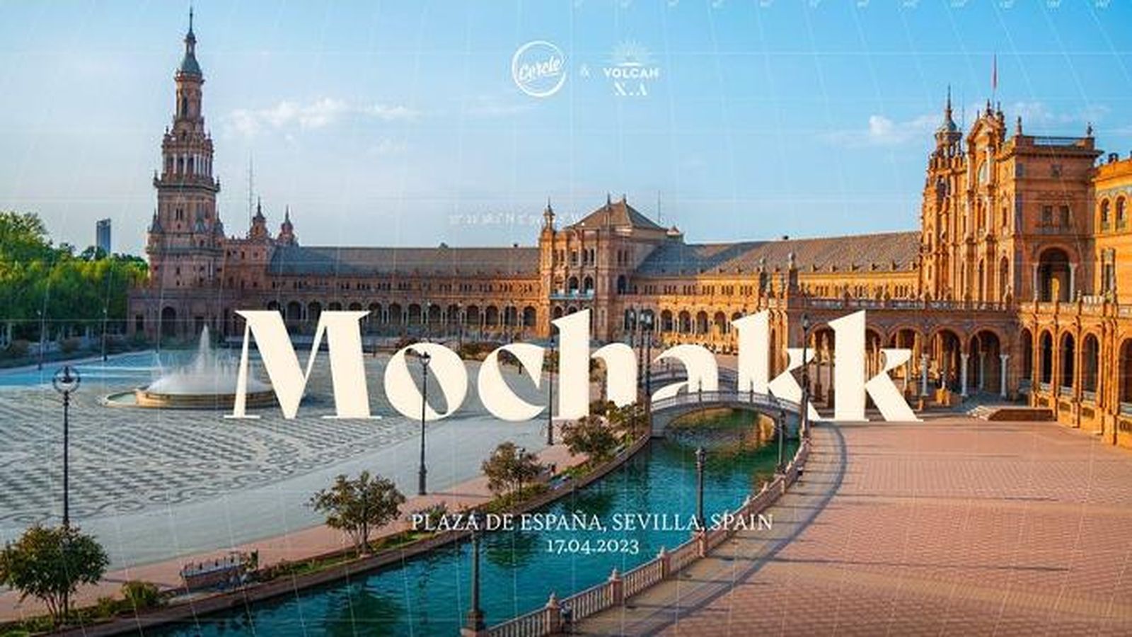 Cartel con el que se promociona el show de Mochakk en Sevilla