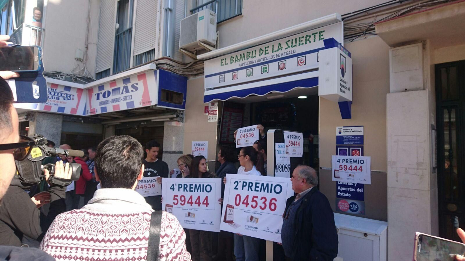 Los premiados en la Lotería de Navidad en Málaga