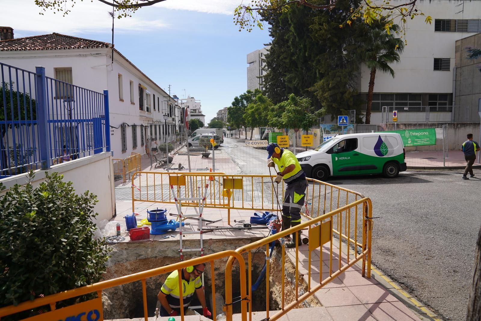 Los trabajos de renovación de la avenida San Lorenzo.