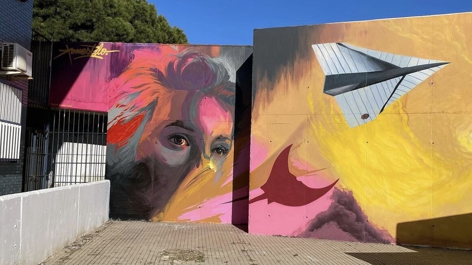 Mural en el IES Saltés