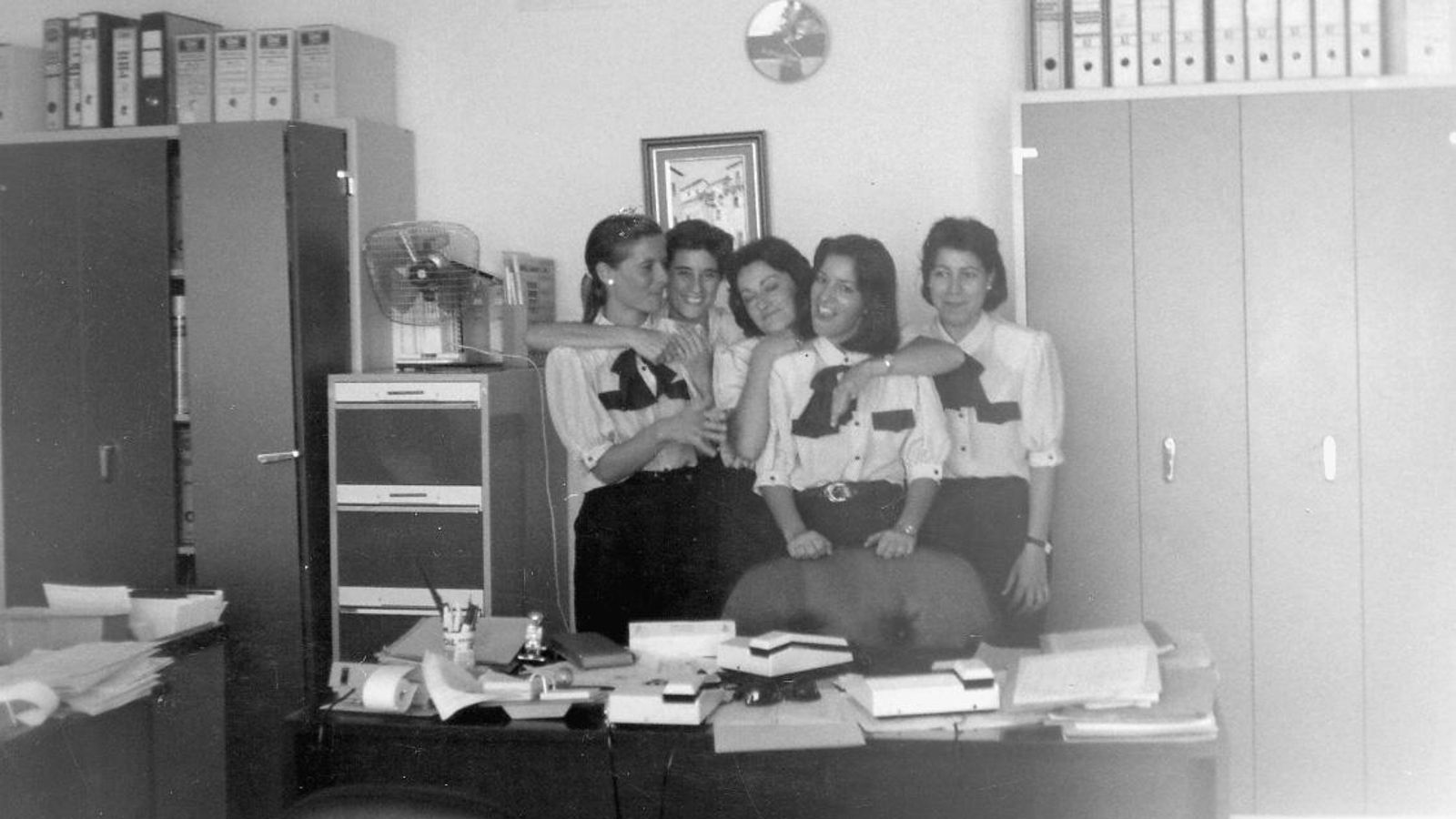 Trabajadoras del hospital Infanta Elena en 1985.