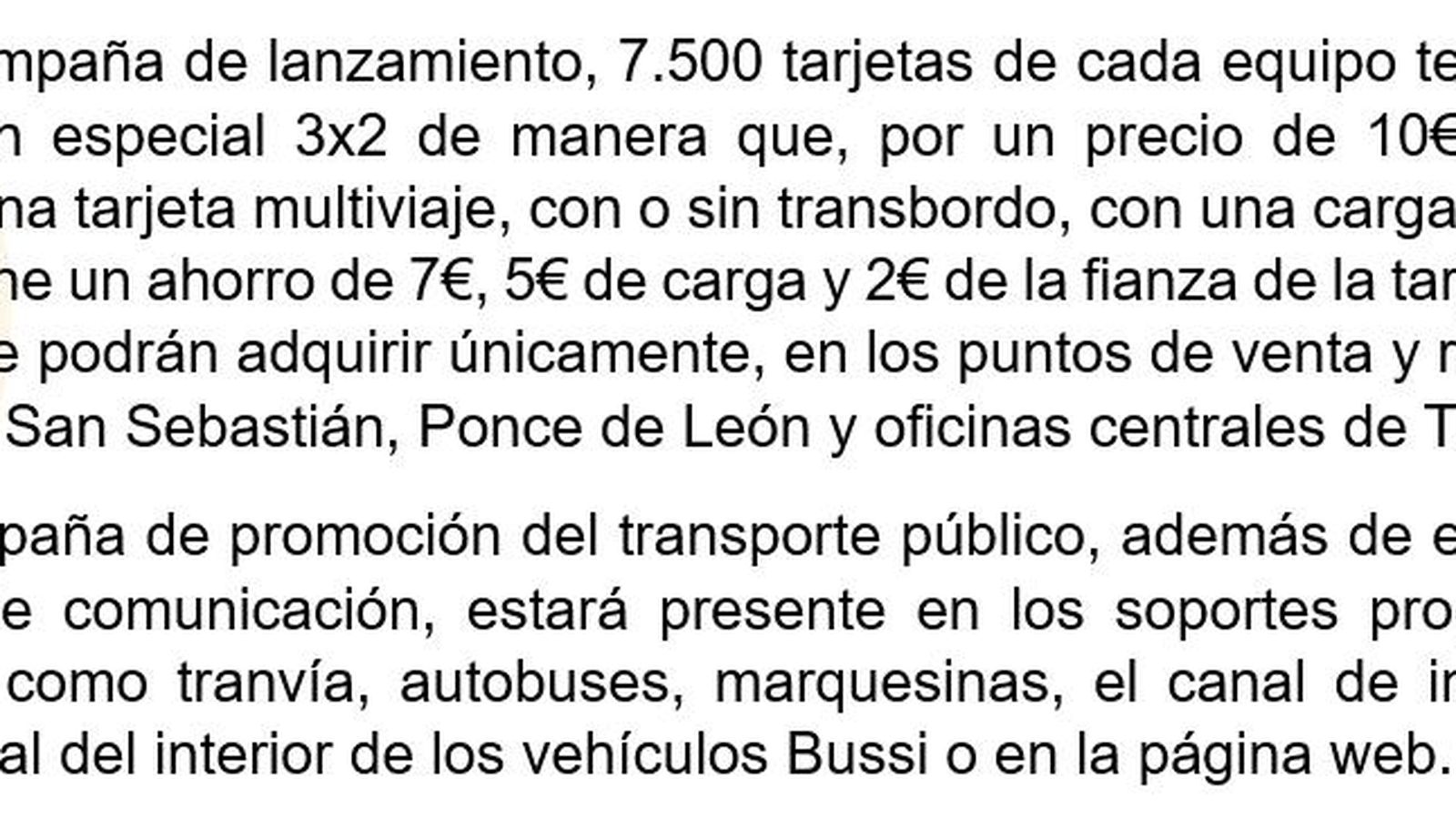 La promoción de lanzamiento del bonobús de Sevilla y Betis.