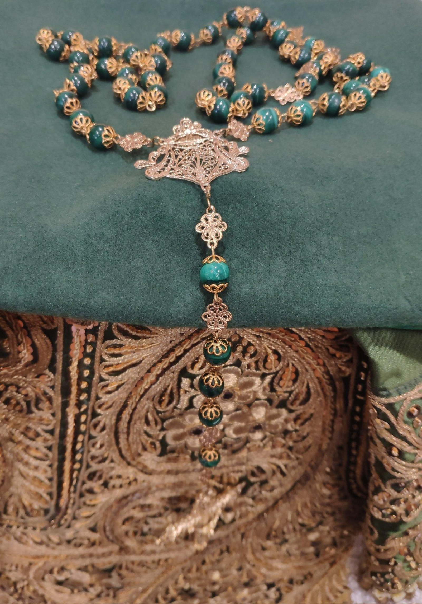 El rosario de filigrana que también formará parte del ajuar de la Virgen