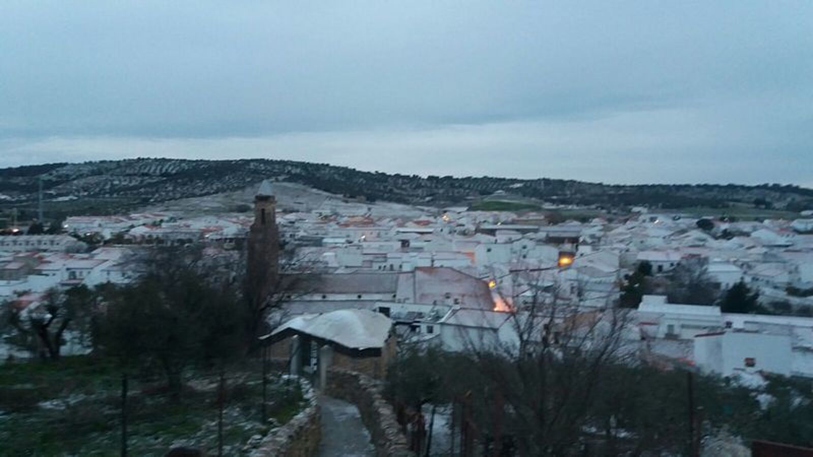 Nieva en las sierras de Sevilla